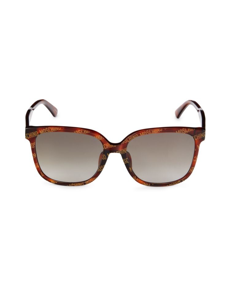 

Квадратные солнцезащитные очки 58MM Moschino, цвет Havana