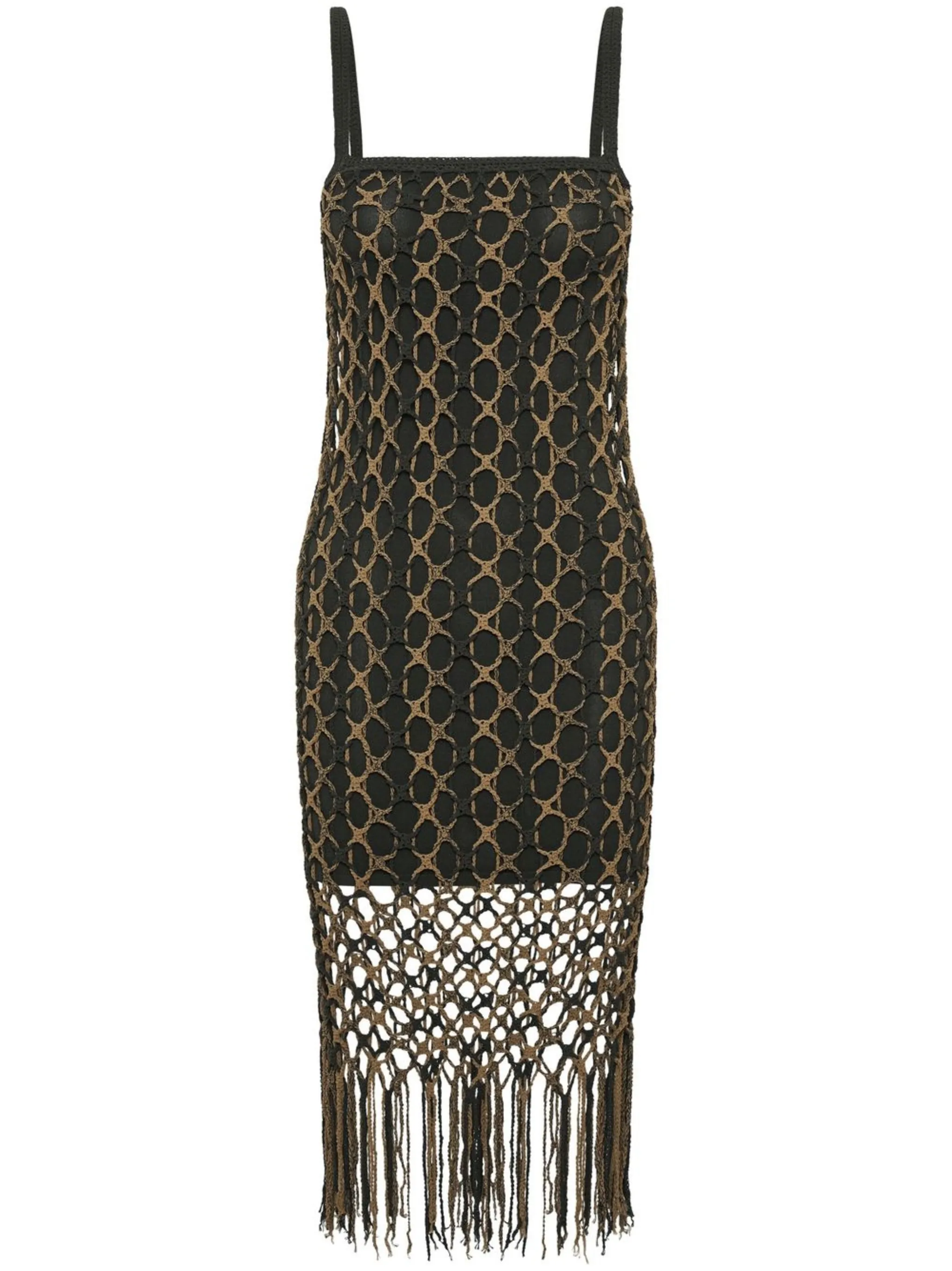 

Платье миди в технике кроше Dion Lee, зеленый