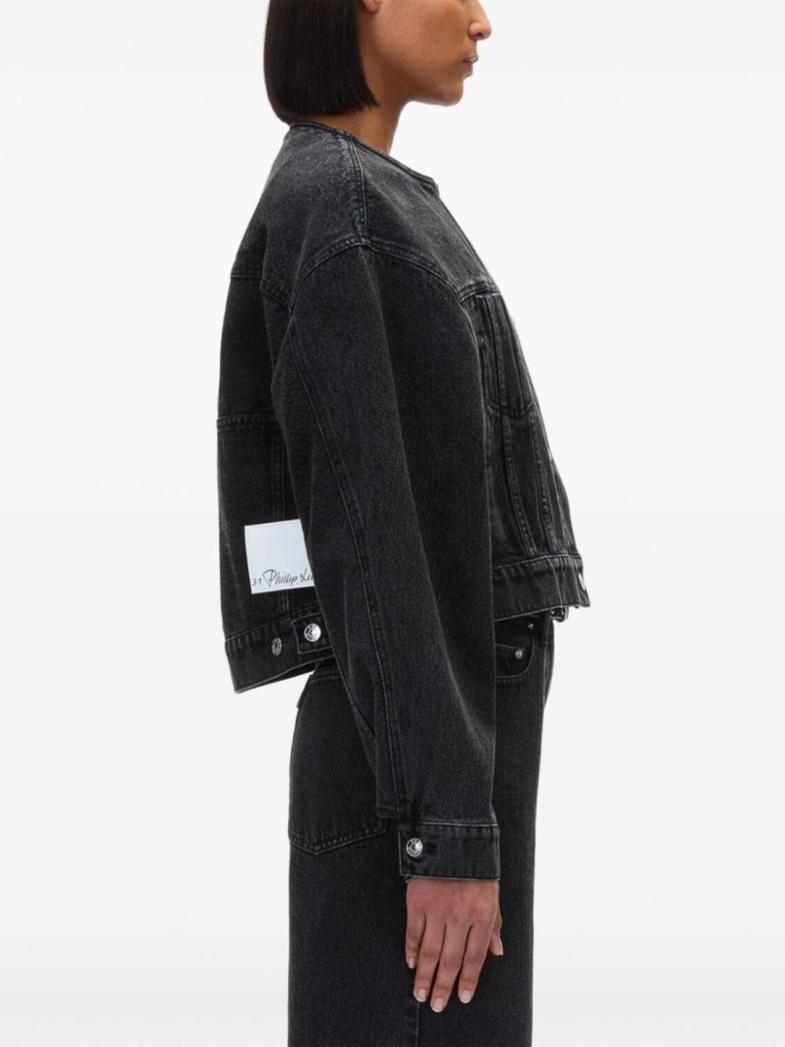 

3.1 Phillip Lim куртка с нашивкой-логотипом, черный