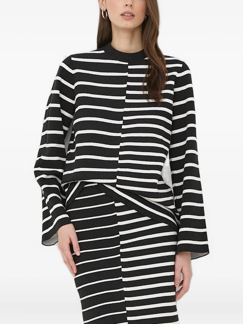 

Полосатый свитер с круглым вырезом Tiger Of Sweden, черный