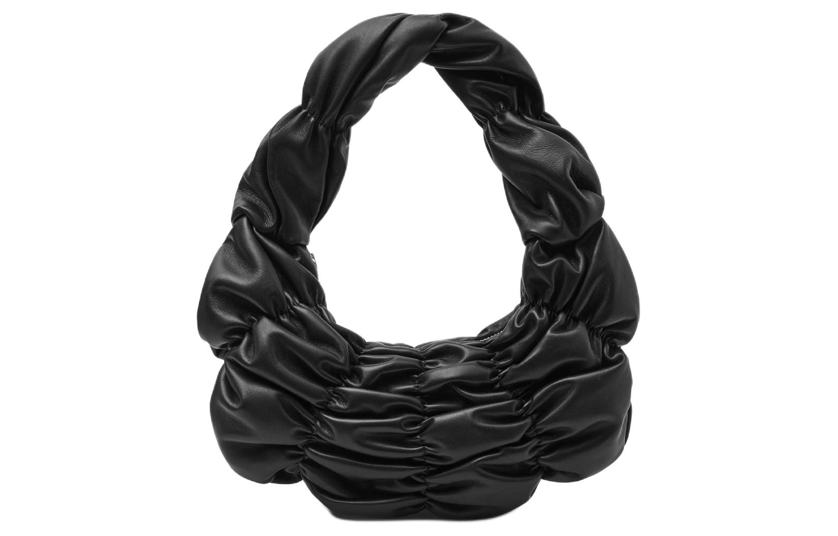 

COS Сумка-круассан из овчины, полумесяц, женская сумка через плечо черная