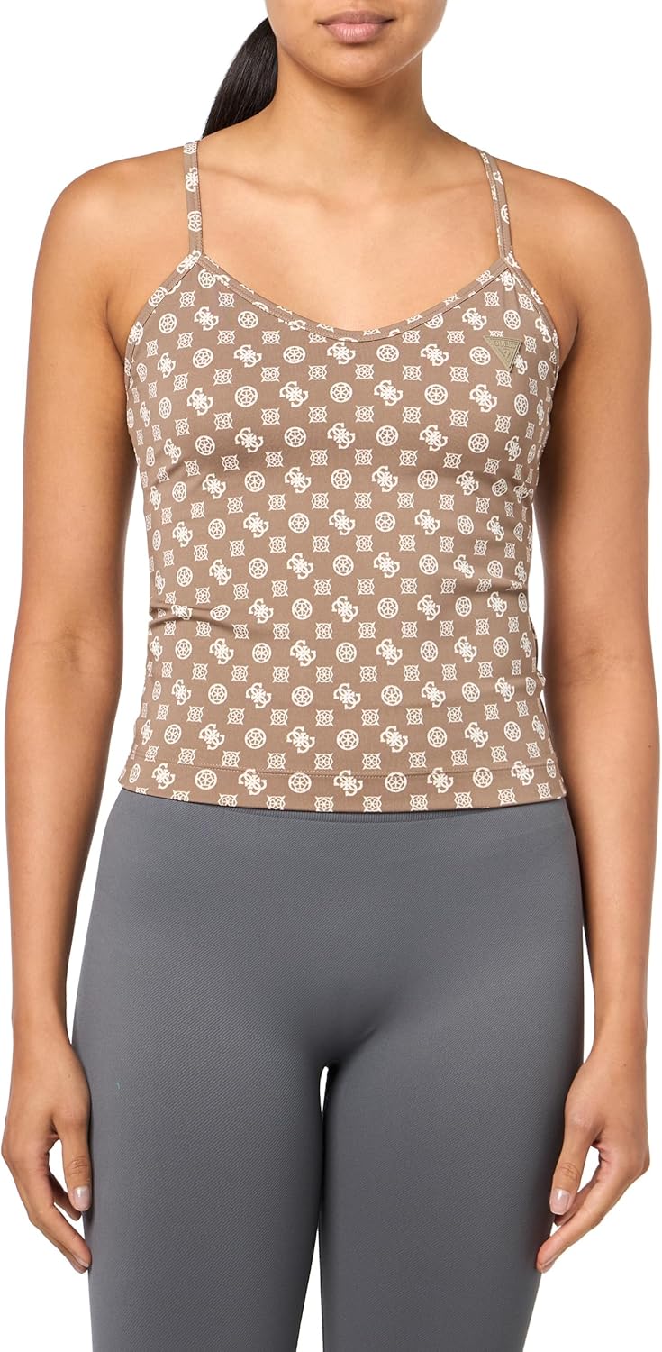 

Женский топ GUESS Eco Peony Logomania Active, Aop A920/G6K5 Ologram