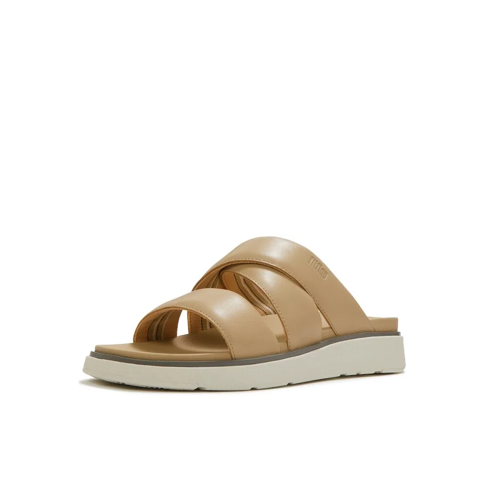 Мужские кожаные слайды Genff цвета выцветшего песка от Fitflop — фото 3