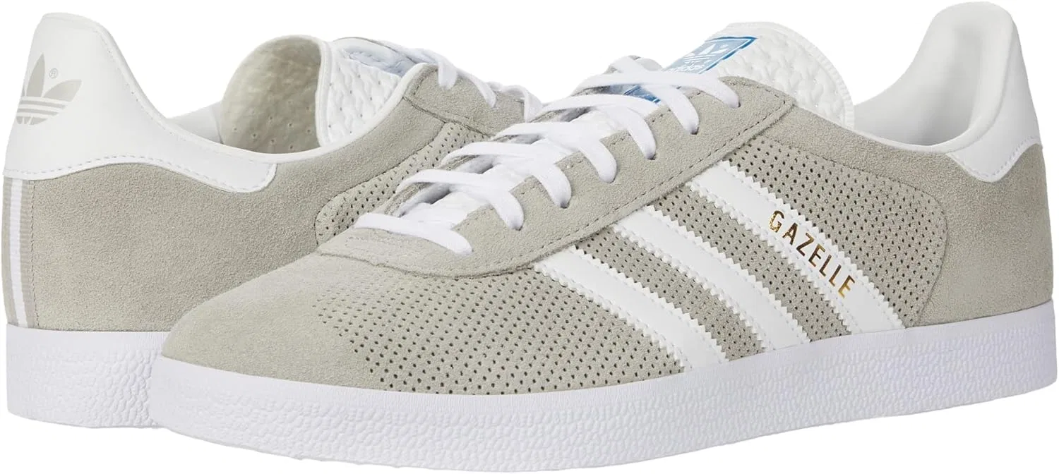 Кроссовки adidas Gazelle Adv, Clear Grey/Footwear White/Gold Metallic, 6.5 US