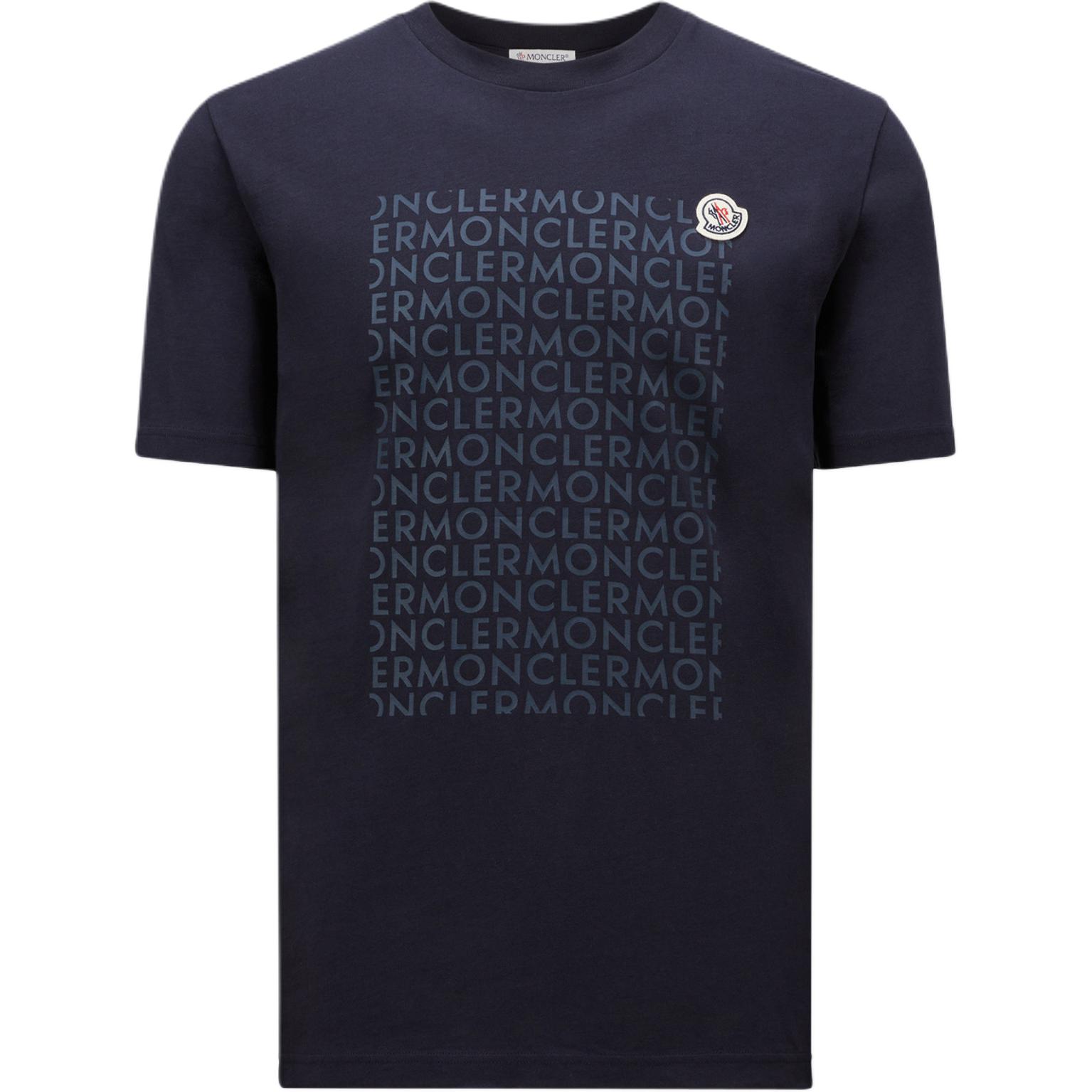 

Футболка с круглым вырезом и логотипом Moncler, синий