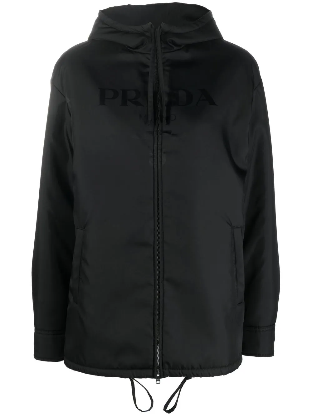 

Куртка Re-Nylon с капюшоном Prada, черный