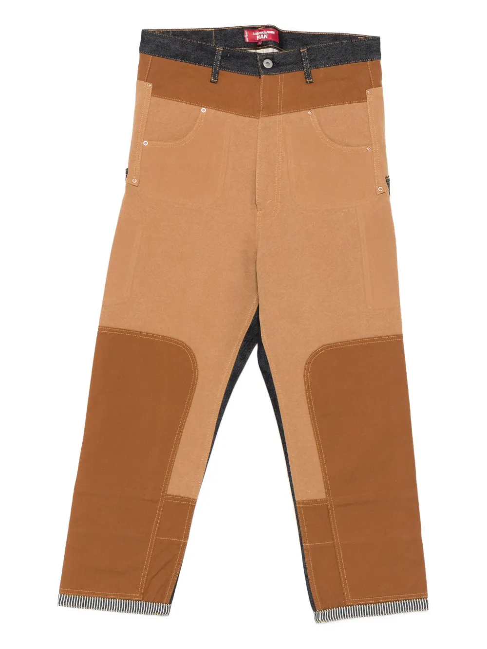 

Джинсы в стиле пэчворк Junya Watanabe MAN, коричневый