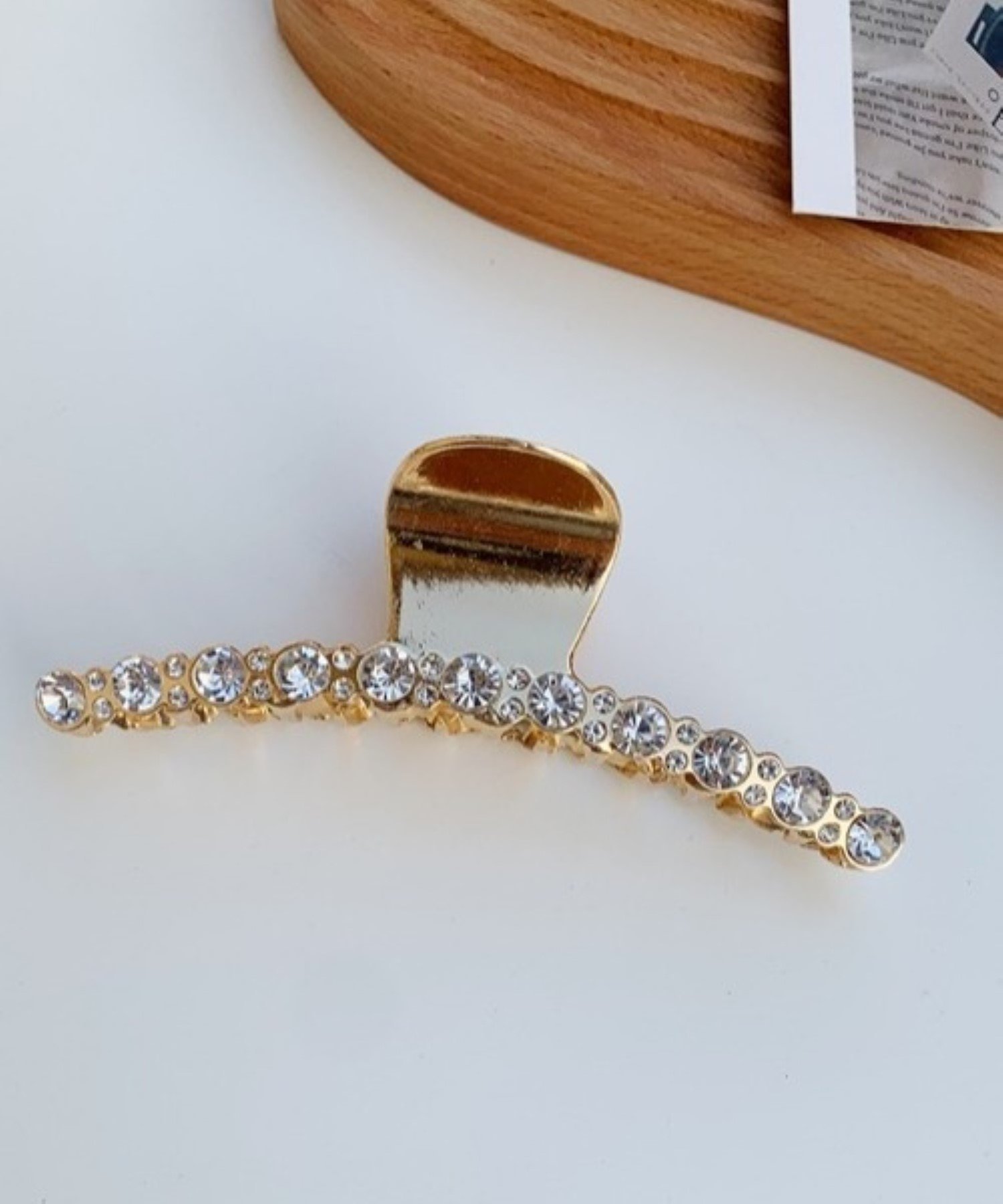 Жасмин крупноцветковый/Заколка для волос Jasmine Grandiflorum, Gold tones 5