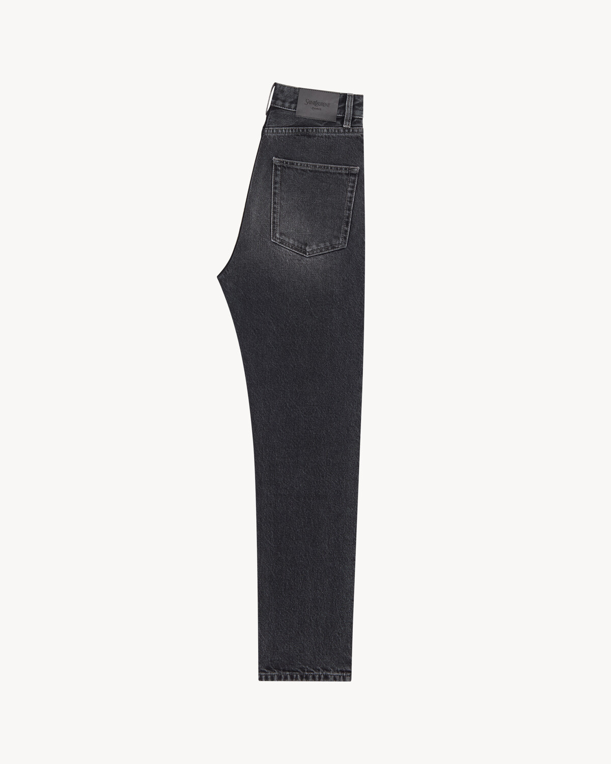 Укороченные джинсы 90-х из денима цвета пепельно-черный Saint Laurent — фото 2