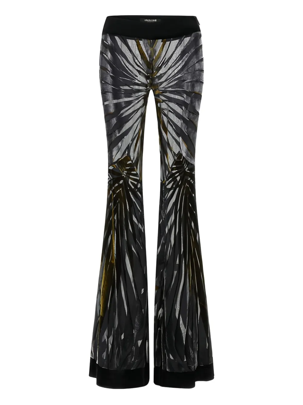 

Брюки с абстрактным принтом Roberto Cavalli, черный