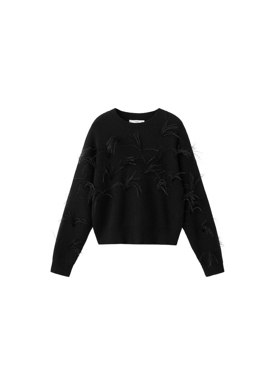 

Свитер MANGO Plume, черный