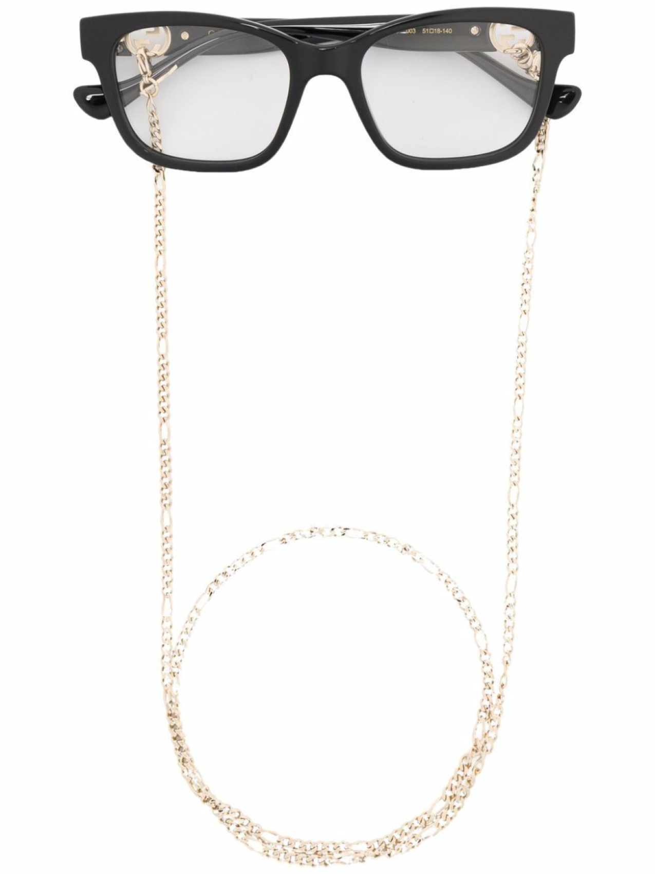 

Очки в квадратной оправе Gucci Eyewear, черный