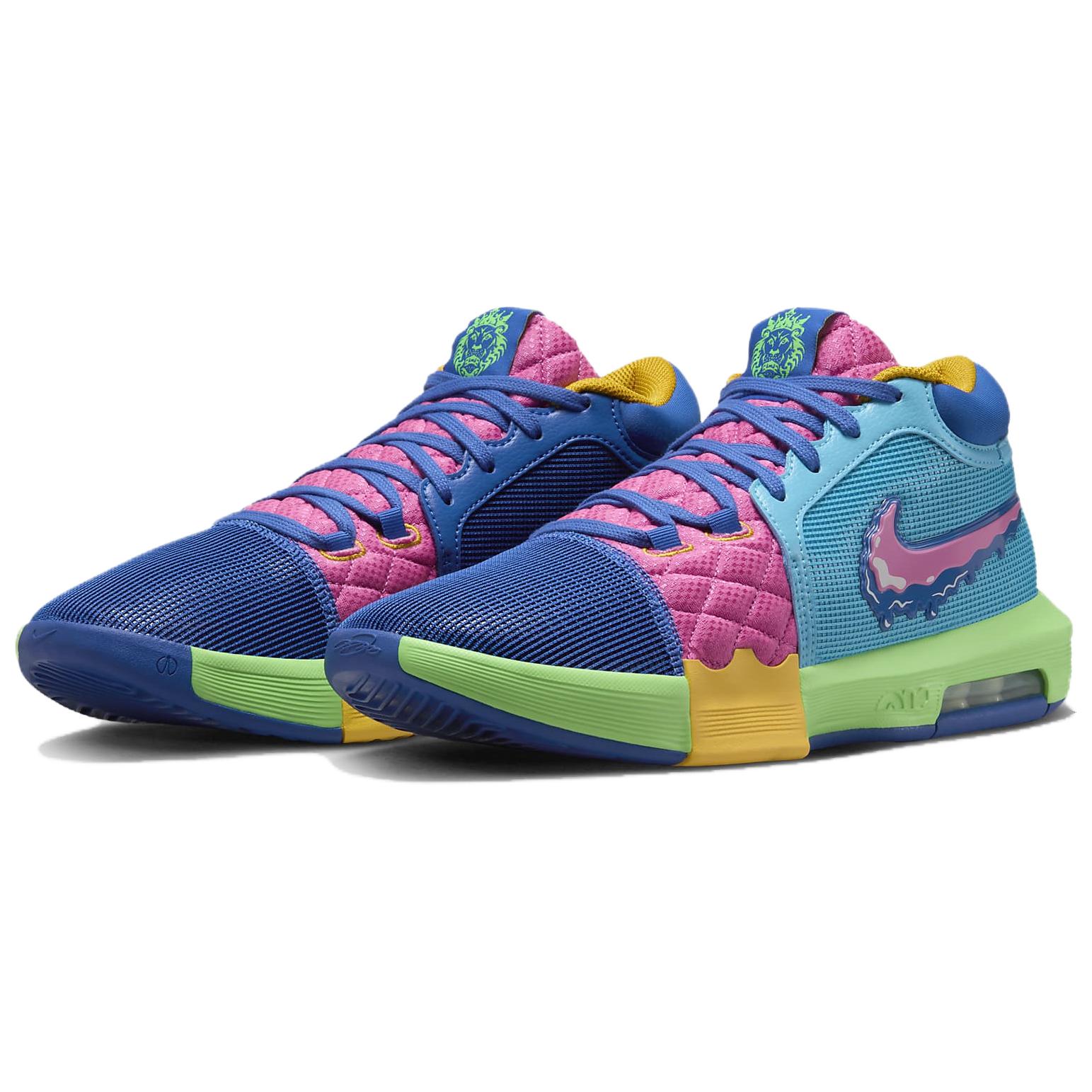 Футболка Nike Lebron 8 Witness I Promise School Синяя Розовая — фото 3