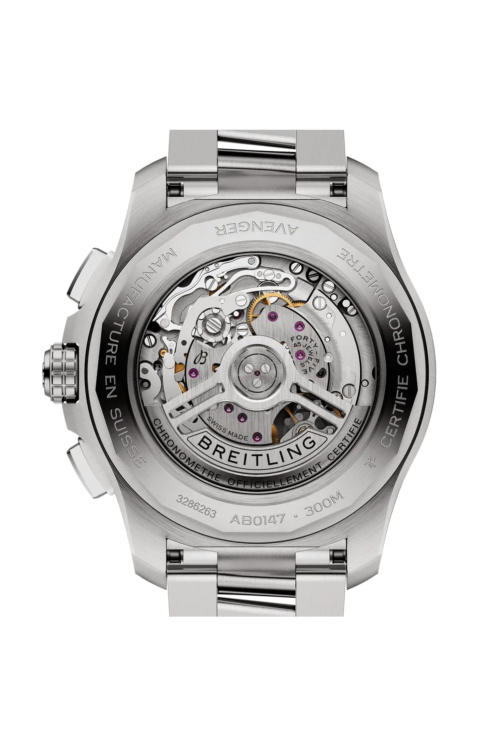 АВЕНДЖЕР B01 ХРОНОГРАФ 44 - AB0147101C1A1 BREITLING, серебряный — фото 2