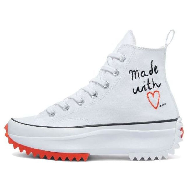 Кроссовки run star hike high 'made with love - white' Converse, белый