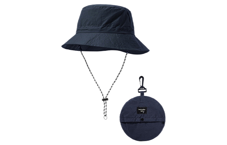 

FREE RABBITⅡ Быстросохнущая панама из ткани с буквенным принтом унисекс, Navy Blue