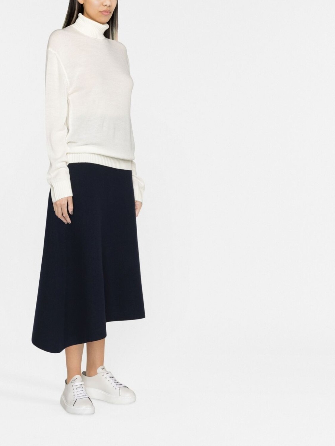 Jil Sander шерстяной джемпер с высоким воротником, нейтральный цвет — фото 4