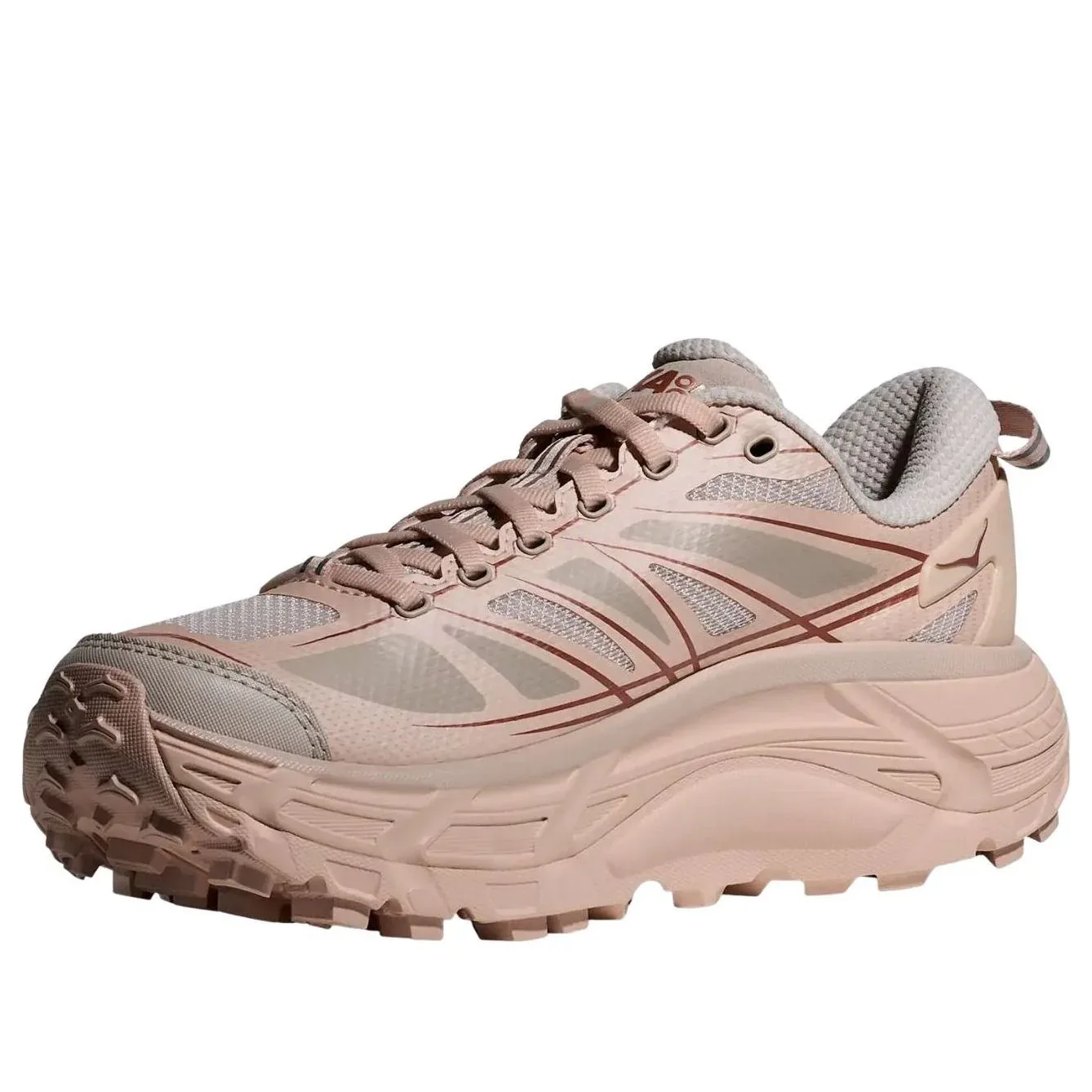 Кроссовки HOKA ONE ONE Mafate Speed 2 'Beech Wood Stucco', розовый — фото 4