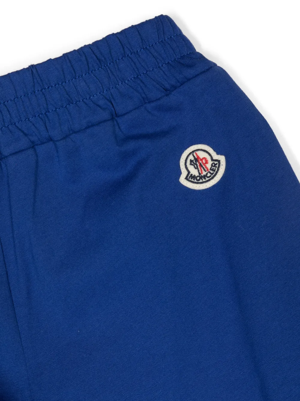 Комплект из топа и шортов с нашивкой-логотипом Moncler Enfant, синий — фото 3