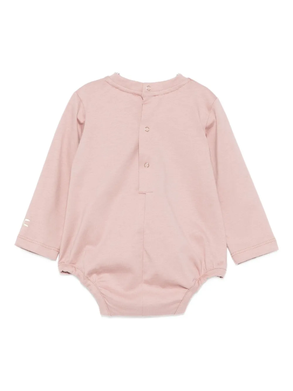 Вышитый боди с длинными рукавами Elisabetta Franchi La Mia Bambina, розовый — фото 2