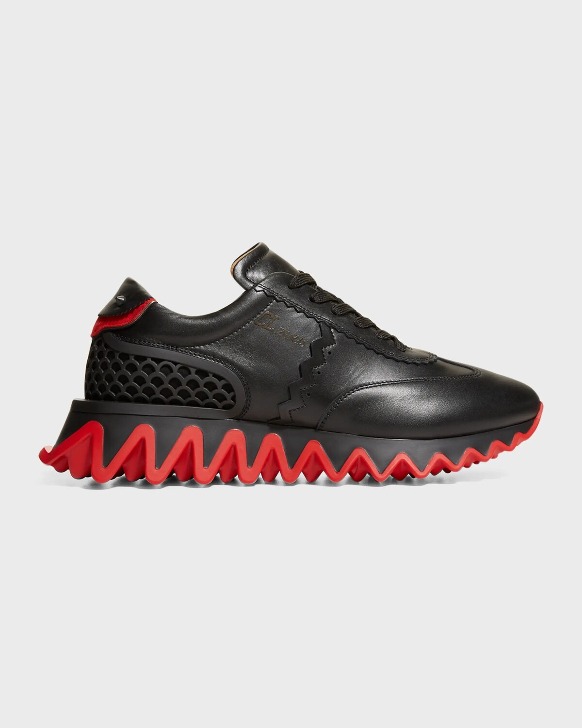 

Мужские беговые кроссовки Loubishark на плоской подошве с красной подошвой Christian Louboutin, цвет Black Loubi Red, Красный, Мужские беговые кроссовки Loubishark на плоской подошве с красной подошвой Christian Louboutin, цвет Black Loubi Red