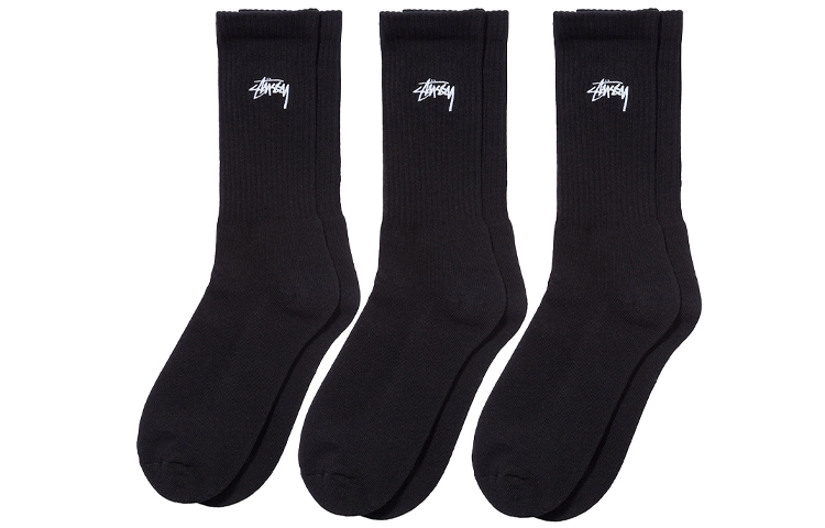 

Stussy Носки Crew, 3 пары, белые