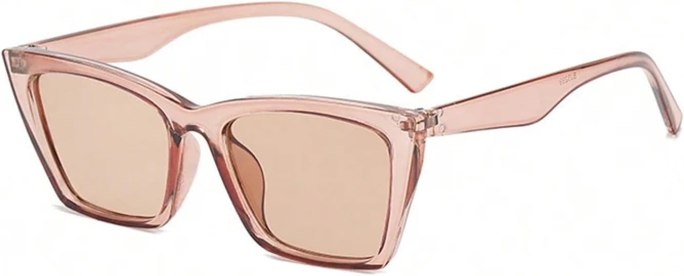 

Солнцезащитные очки с защитой от УФ-излучения UV400 | Маленькая оправа «кошачий глаз» | Для женщин и мужчин, для занятий спортом на открытом воздухе и вождения DSVIGF, Champagne