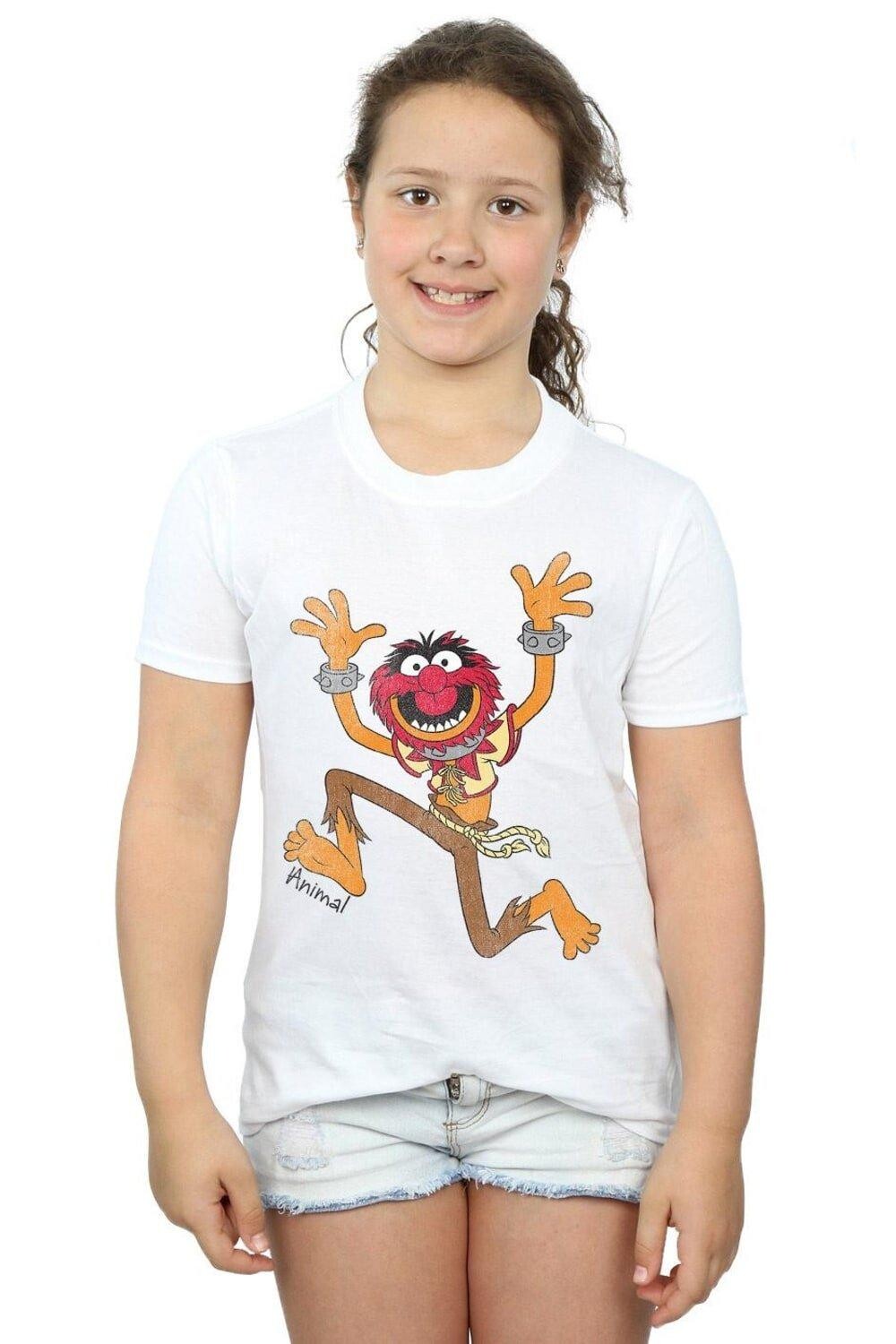 

Классическая футболка с изображением животных The Muppets, белый