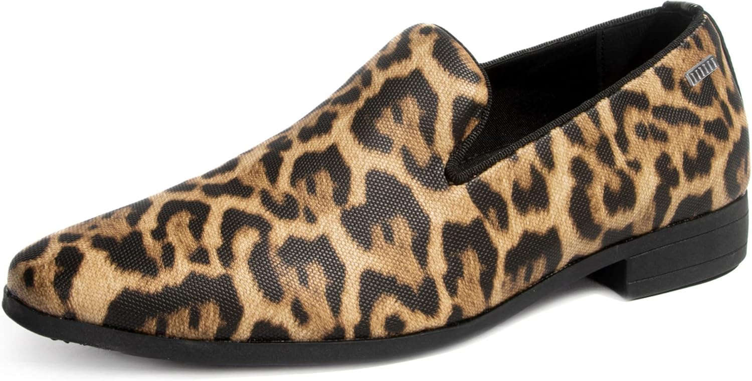 

Мужские лоферы UUBARIS для костюма и смокинга, обувь без шнурков, Leopard Print