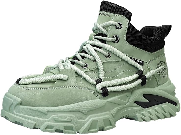 

Мужские удобные модные платформенные кроссовки для прогулок на улице, пробежек и кемпинга, всесезонные мужские кеды на шнуровке с высоким верхом Hhhchpm