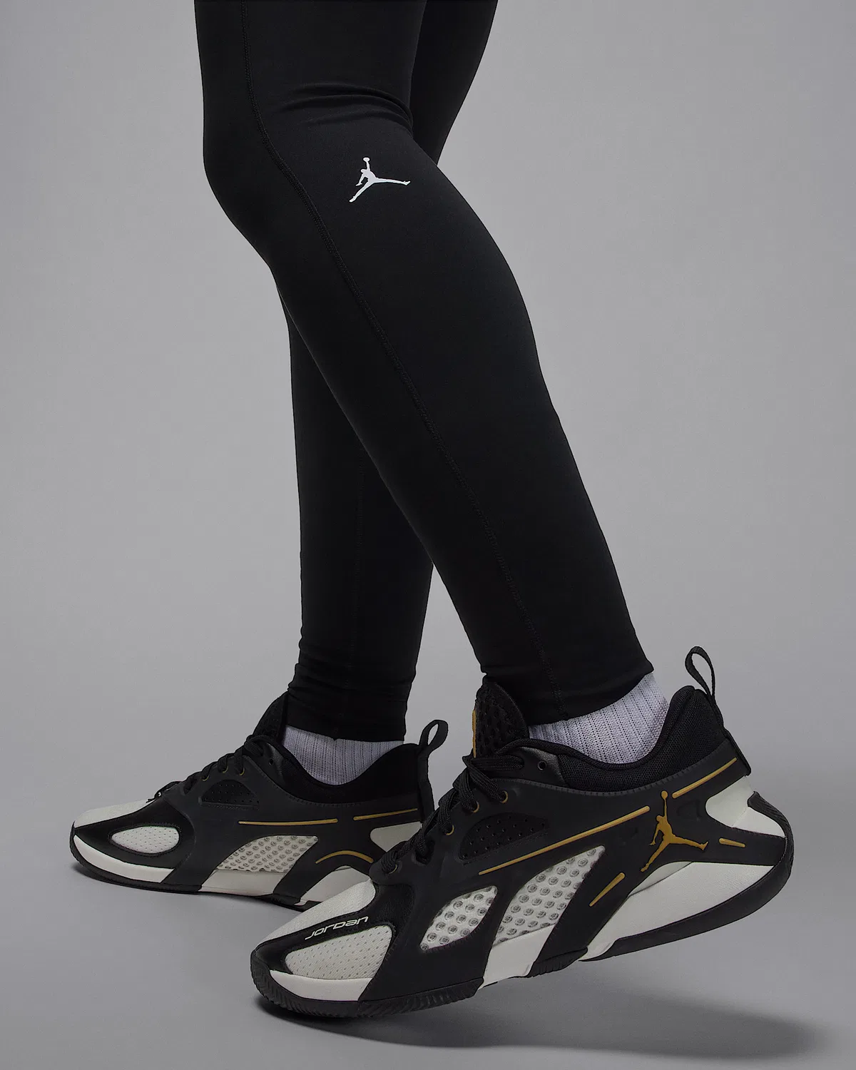 Женские леггинсы с высокой посадкой Dri-FIT Jordan Sport, Black/White — фото 3