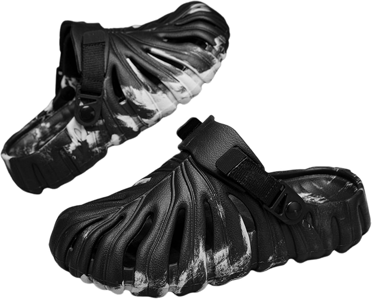 

Тапочки «Монстера» для женщин и мужчин, тапочки с толстой подошвой и мягкой подушкой, нескользящие, быстросохнущие, из ЭВА, для пляжа и душа Imtosec, черный