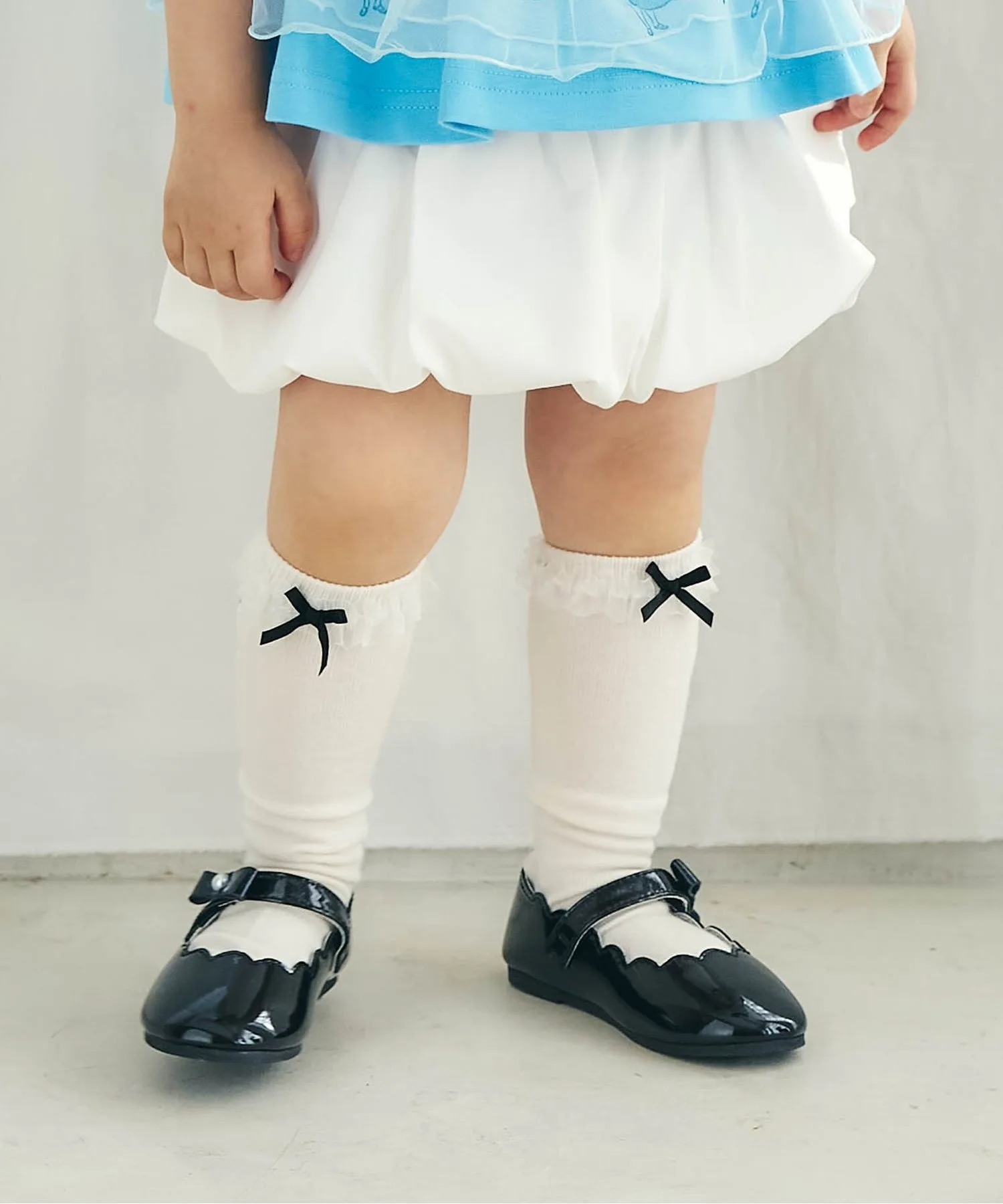 Детская юбка баллон с резинкой на поясе Balloon Skirt apres les cours бежевая