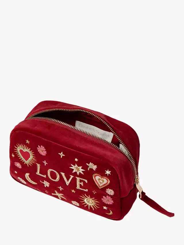 Косметичка Love Charm из чистого органического хлопка, красная Elizabeth Scarlett — фото 3