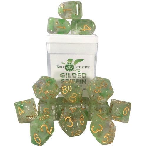 

Аксессуары Role 4 Initiative R4I Dice w/ Arch'd4: Diffusion - Gilded Griffin (15)