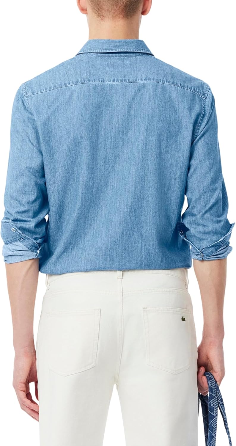 Рубашка Lacoste, мужская, Core, джинсовый, отбеленный — фото 3