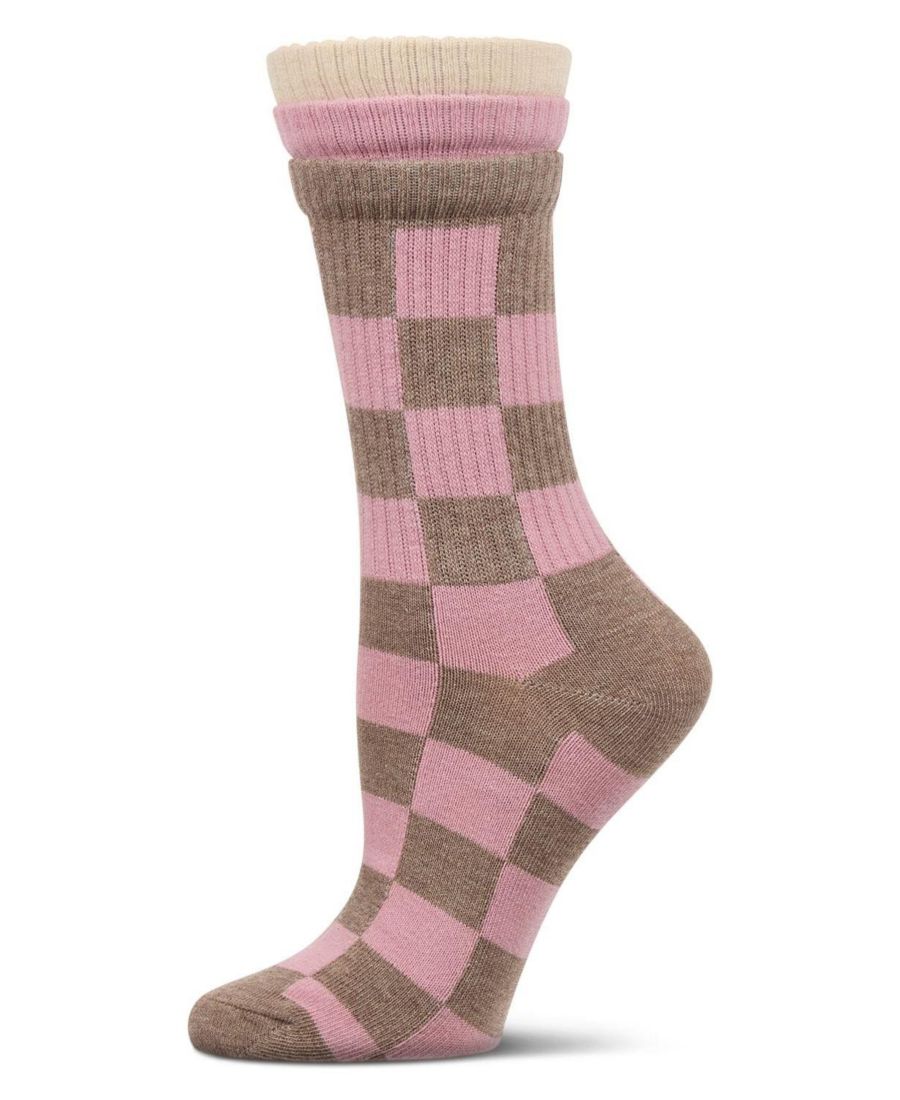 

Женские носки Checkmate Triple Cuff Crew Socks MeMoi, Violet