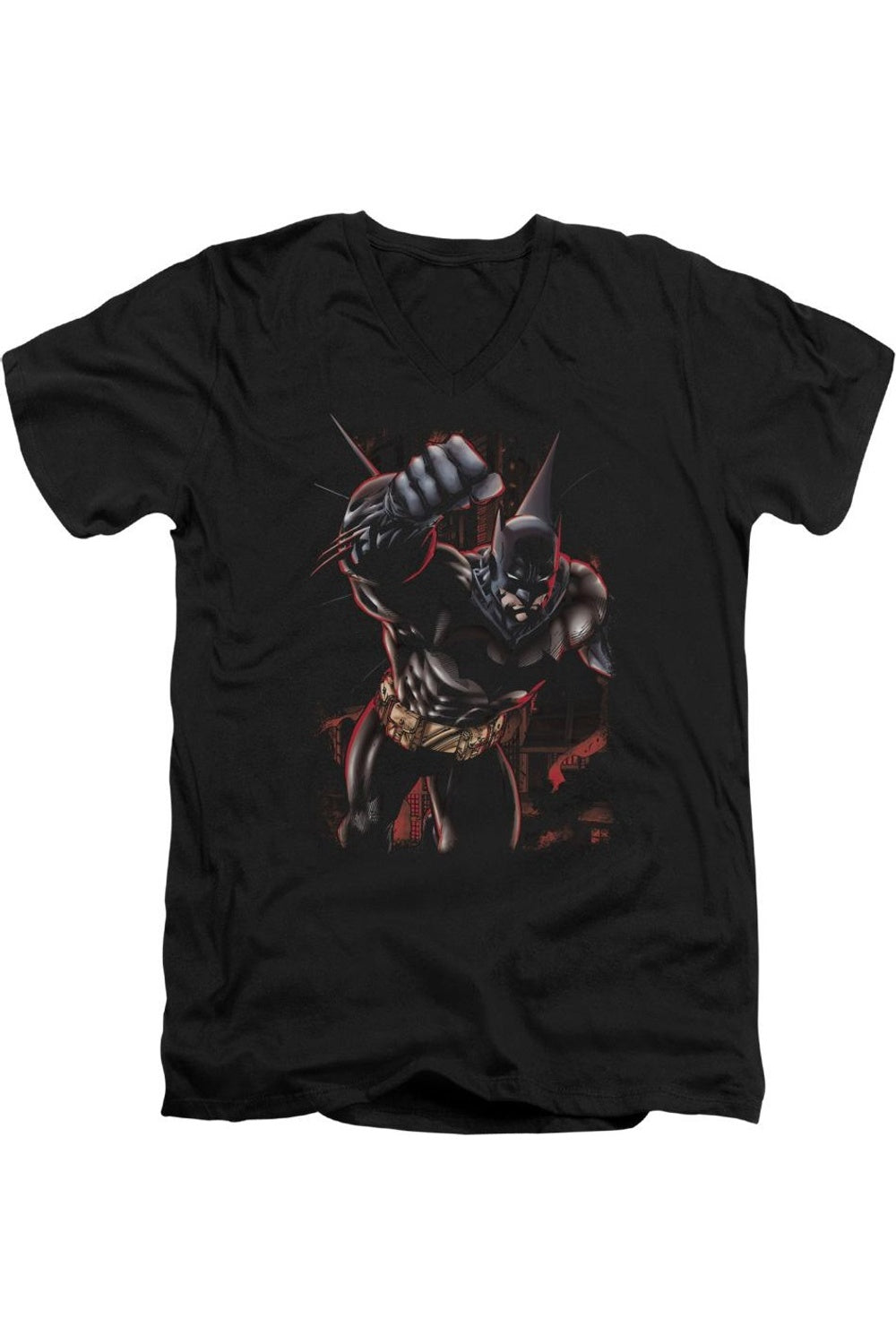 

Футболка с коротким рукавом и V-образным вырезом для взрослых Batman Crimson Knight Gildan