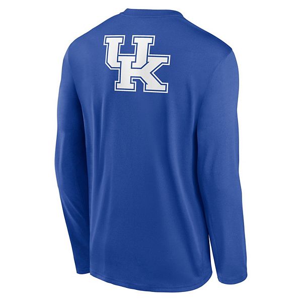 Мужская футболка с длинным рукавом royal kentucky wildcats primetime campus 2-hit legend Nike — фото 4