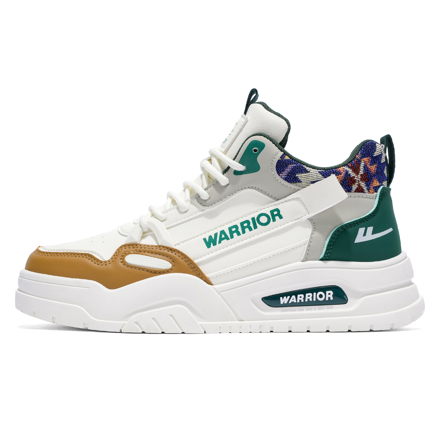 

Высокие скейтерские кроссовки мужские на утолщенной подошве из искусственной кожи WARRIOR, бежевый хаки зеленый