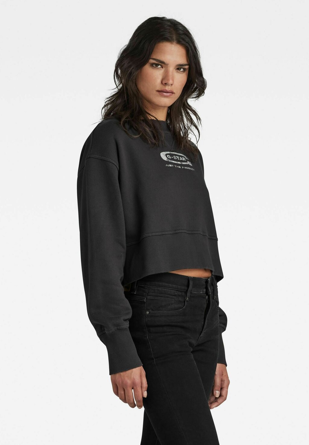 

Толстовка VINTAGE CROPPED LOGO LOOSE G-STAR, серый