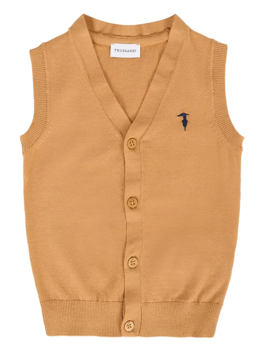 

Жилет с логотипом на пуговицах TRUSSARDI JUNIOR, нейтральный