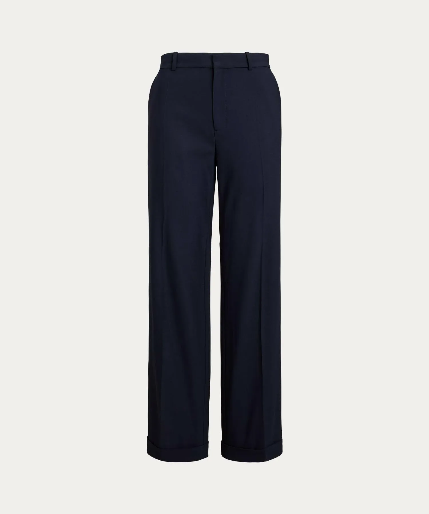 Эластичные шерстяные свободные прямые брюки Polo Ralph Lauren, цвет 410 Navy