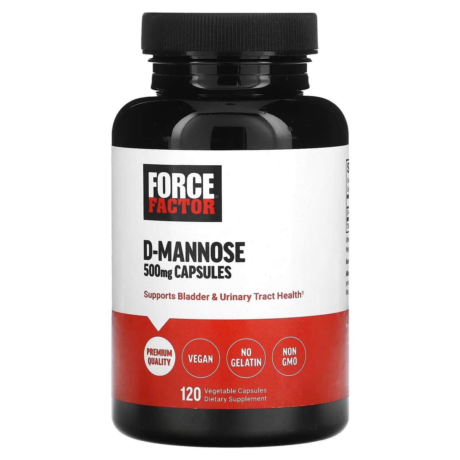 

D-манноза, 500 мг, 120 растительных капсул Force Factor