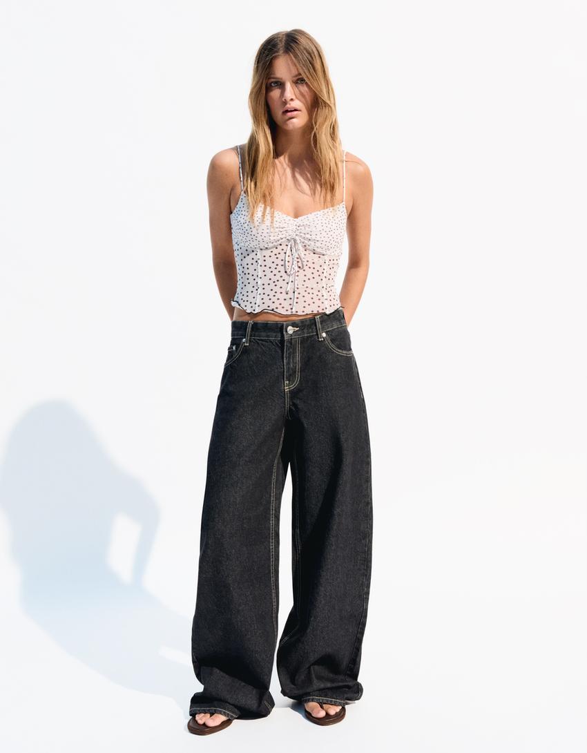 

Джинсы бойфренды Bershka, черный