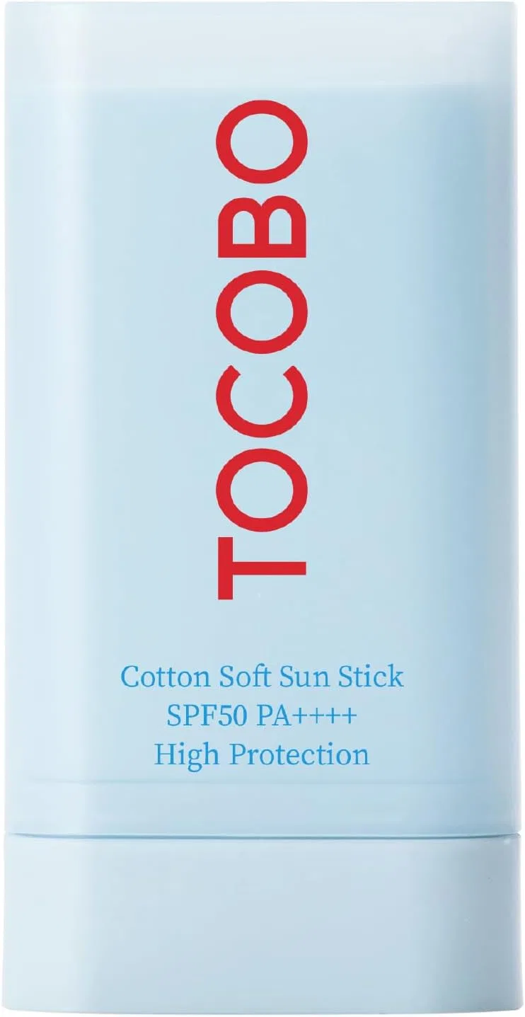 Солнцезащитный стик TOCOBO Cotton Soft SPF50+ PA+++, 19 г, голубой