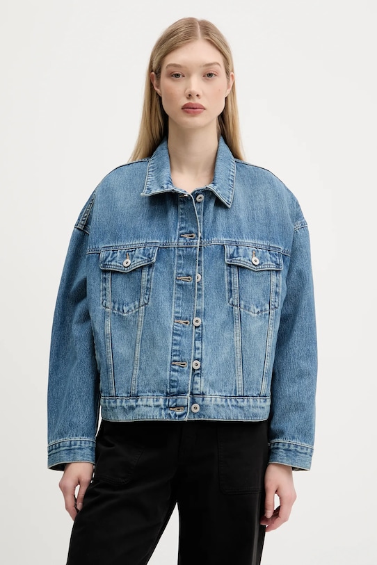 

Джинсовая куртка HUGO Blue denim jacket lou_b, синий