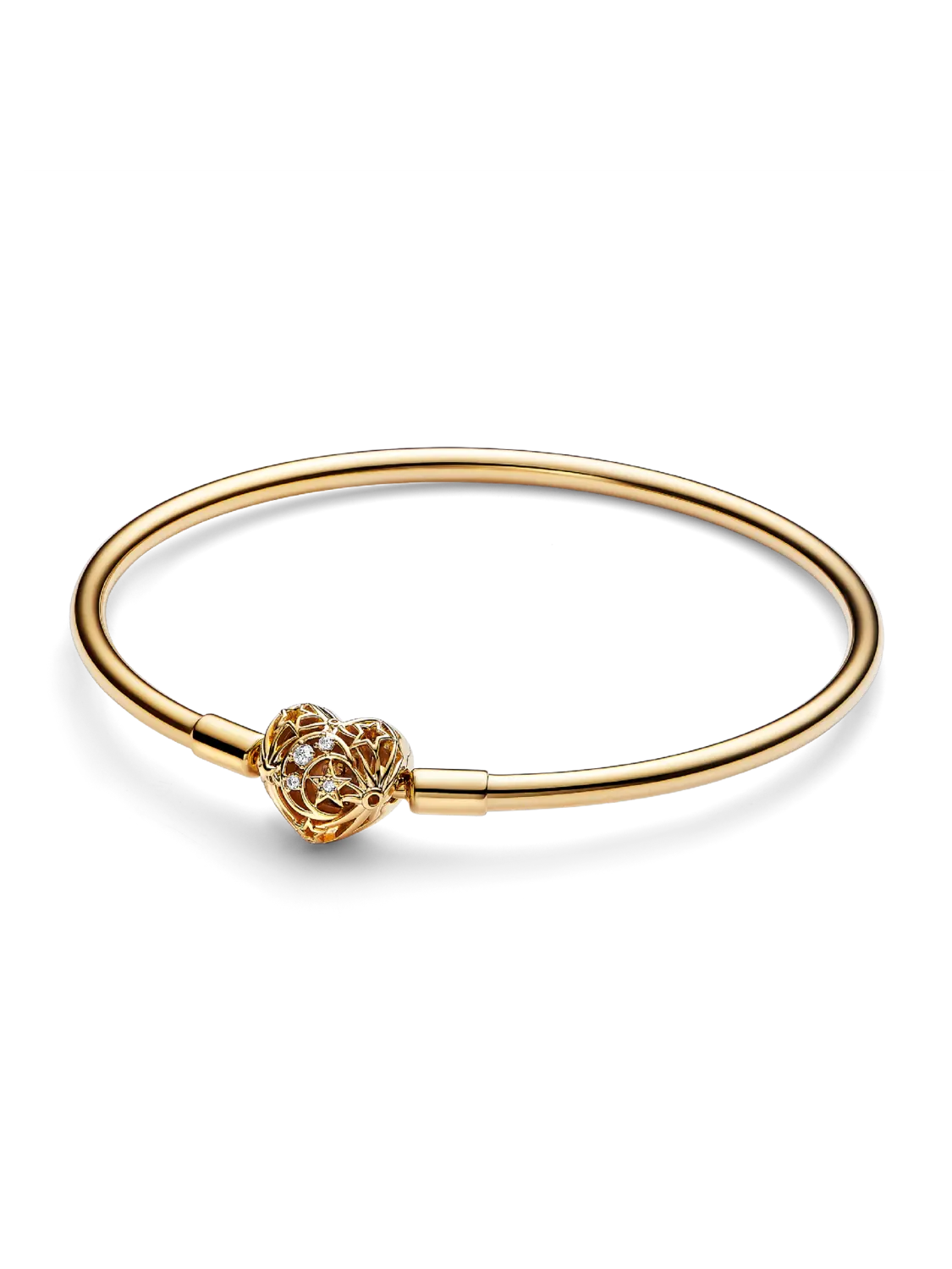 

Браслет с застежкой Небесное сердце Pandora, 14-каратное золотое покрытие