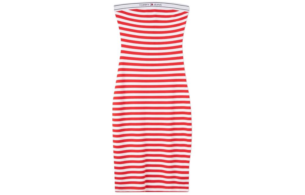 

Tommy Hilfiger Безрукавное платье женское красное белое
