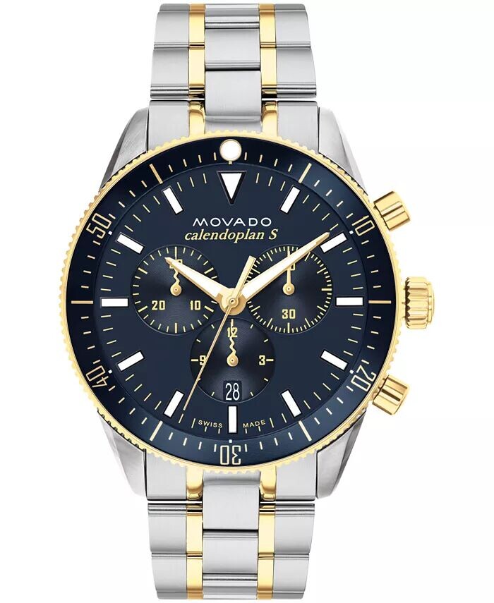 

Мужские двухцветные часы Heritage с браслетом из нержавеющей стали, 42 мм Movado